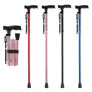 BigAlex Folding Cane,Adjustable Collapsible Cane,Foldable Walking Cane for Men,Women,Lightweight,Adjustable,Portable Hand Walking Stick - Balancing Mobility Aid - Sleek, Comfortable T Handles from BigAlex
