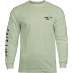 Salt Life Atlas Badge Long Sleeve Classic Fit Shirt, Seafoam, Medium by Salt Life