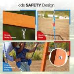 Dolphin Playground Wooden Swing Sets for Backyard, Outdoor Playset with Slide, Sand Box, Climbing Wall, and 2 Belt Swings, Playground Sets for Backyards, Young Kids Outdoor Play Equipment, Ages 3-9 by DOLPHIN PLAYGROUND T