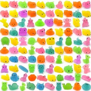 100 Pcs Kawaii Squishies 2nd Generation Glitter, Halloween Mochi Squishy Toys for Kids Party Favors, Stress Relief Fidget Toys for Classroom Prizes, Goodie Bag Stuffers, Xmas Gift for Kid Adult from LENYOQIN