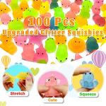 100 Pcs Kawaii Squishies 2nd Generation Glitter, Halloween Mochi Squishy Toys for Kids Party Favors, Stress Relief Fidget Toys for Classroom Prizes, Goodie Bag Stuffers, Xmas Gift for Kid Adult from LENYOQIN