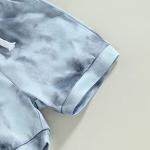 LZCYILANXIULSL Toddler Baby Boy Summer Clothes Tie Dye Sleeveless Hoodie Tank Tops and Casual Shorts Set Cute Infant Outfits (Blue,6-12 Months) by LZCYILANXIULSL