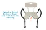 NOVA Medical Products Shower & Bath Chair with Back & Arms & Hygienic Design, White, 1 Count by NOVA - Ortho-Med, Incorporated