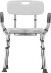 NOVA Medical Products Shower & Bath Chair with Back & Arms & Hygienic Design, White, 1 Count by NOVA - Ortho-Med, Incorporated