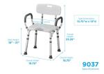 NOVA Medical Products Shower & Bath Chair with Back & Arms & Hygienic Design, White, 1 Count by NOVA - Ortho-Med, Incorporated