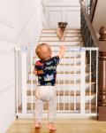 Comfurya Retractable Baby Gate for Stairs - Extra Wide Safety Kids or Pets, 30â Tall, Extends to 40.5â Wide, Child Safety Baby Gates for Stairs, Doorways, Hallways, Indoor, Outdoor(White) from Comfurya