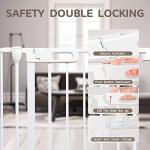 125-Inch Super Wide Adjustable Baby Gate and Play Yard, 4-in-1, Safety Playpen - Fireplace Fence for Toddler/Pet/Dog,Bonus Kit, Includes 4 Pack of Wall Mounts,5 Panels (29" H-White) by Totoro ball