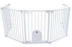 125-Inch Super Wide Adjustable Baby Gate and Play Yard, 4-in-1, Safety Playpen - Fireplace Fence for Toddler/Pet/Dog,Bonus Kit, Includes 4 Pack of Wall Mounts,5 Panels (29" H-White) by Totoro ball