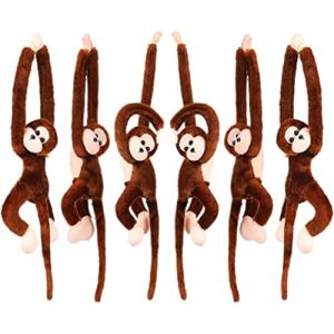 Syrisora 24 Inch Long Arm Monkey Plush Toy - 6PCS Stuffed Animal Monkey Cute Home Decor Birthday Dark Brown from Syrisora