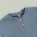 Ledy Champswiin Infant Baby Boy Girl Clothes Summer Waffle Knit Shorts Set Solid Color Short Sleeve Tops Cotton Outfit 2PCS from Ledy Champswiin