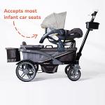 Gladly Family Anthem2 2-Seat All-Terrain Wagon Stroller, Graphite Special Edition by Trulee Family, LLC