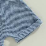 Ledy Champswiin Infant Baby Boy Girl Clothes Summer Waffle Knit Shorts Set Solid Color Short Sleeve Tops Cotton Outfit 2PCS from Ledy Champswiin