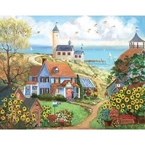 Bits and Pieces - 500 Piece Jigsaw Puzzle for Adults 18" x 24" - Beach Market - 500 pc Ocean Coast Flower Market Jigsaw by Artist Mary Ann Vessey by Melville Direct