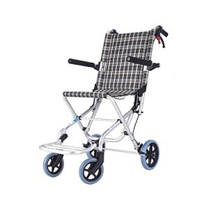 LuiYninhuoJin Adult Wheelchairs, Folding Transport Chair with Foot Rests, Foldable Wheel Chair for Travel and Storage, Folding Transport Chair with 8-Inch Wheels, Full Length Armrests and Swing Away by LuiYninhuoJin