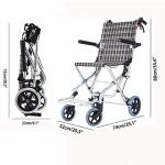 LuiYninhuoJin Adult Wheelchairs, Folding Transport Chair with Foot Rests, Foldable Wheel Chair for Travel and Storage, Folding Transport Chair with 8-Inch Wheels, Full Length Armrests and Swing Away by LuiYninhuoJin