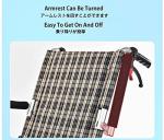 LuiYninhuoJin Adult Wheelchairs, Folding Transport Chair with Foot Rests, Foldable Wheel Chair for Travel and Storage, Folding Transport Chair with 8-Inch Wheels, Full Length Armrests and Swing Away by LuiYninhuoJin