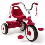 Radio Flyer 411S Kids Toddler Readily Assembled Adjustable Beginner Trike Tricycle Bike with Storage Bin and Handle Streamers, Red by Radio Flyer