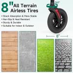 FlyingJoy Rollator Walker with Seat 8" Large 4 Wheels Rolling Walkers for Seniors Locking Brakes Adjustable Seat and Arms Aluminum Medical Walkers Lightweight Foldable Removable Back Support 300 lbs by FlyingJoy