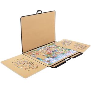 YISHAN Portable Jigsaw Puzzle Table Board, Standard Puzzle Case for Storage, Puzzle Mat, Puzzle Keeper Caddy Saver with Sorting Trays, Non-Slip Surface, Large by USUN