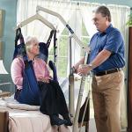 Invacare Lightweight Hydraulic Patient Lift, Beige, 450 lb. Weight Capacity, 9805P from Invacare