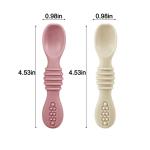 PandaEar 2 Pack Silicone Baby Suction Plates with 2 Spoons for Self Feeding, 100% Silicone Kids Toddler Suction Plates, Divided Baby Plate Set, Microwave & Dishwasher Safe, BPA Free from PandaEar