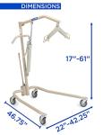 Invacare Lightweight Hydraulic Patient Lift, Beige, 450 lb. Weight Capacity, 9805P from Invacare