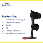 Brace Direct Elite Pro Rehabilitator - Lightweight Carbon Fiber AFO Brace for Drop Foot, Ankle Instability or Limb Spasticity, Gait Assistance L1932 - Left or Right Foot - Men and Women - Guardian from Brace Direct