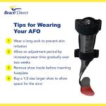 Brace Direct Elite Pro Rehabilitator - Lightweight Carbon Fiber AFO Brace for Drop Foot, Ankle Instability or Limb Spasticity, Gait Assistance L1932 - Left or Right Foot - Men and Women - Guardian from Brace Direct