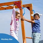 Wooden Swing Sets for Backyard with Outdoor Table, Outdoor Playset for Kids 3-10 with Monkey Bar, 8FT Wave Slide, Playhouse, and 2 Belt Swings, Multi-Functional Storage Shelf, Playground Accessories by DOLPHIN PLAYGROUND T