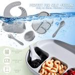 2 Sets Baby Silicone Feeding Set Toddlers Including Silicone Baby Plates and Bowl with Suction, Adjustable Silicone Bib,toddler Spoons and Forks for Baby Eating Supplies from Potchen