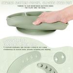 2 Sets Baby Silicone Feeding Set Toddlers Including Silicone Baby Plates and Bowl with Suction, Adjustable Silicone Bib,toddler Spoons and Forks for Baby Eating Supplies from Potchen