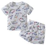 YUEMION Infant Baby Boy Clothes Summer Outfits Short Sleeve T-shirt + Solid Shorts Toddler Boy Clothes (2t-3t) from 