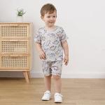 YUEMION Infant Baby Boy Clothes Summer Outfits Short Sleeve T-shirt + Solid Shorts Toddler Boy Clothes (2t-3t) from 