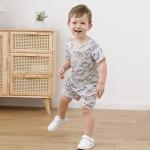 YUEMION Infant Baby Boy Clothes Summer Outfits Short Sleeve T-shirt + Solid Shorts Toddler Boy Clothes (2t-3t) from 