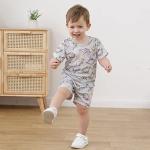 YUEMION Infant Baby Boy Clothes Summer Outfits Short Sleeve T-shirt + Solid Shorts Toddler Boy Clothes (2t-3t) from 