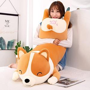 MIAOHAHA Plush Long Corgi Toy Cute Soft Stuffed Animal Corgi Doll Kids Plush Toy Pillow Gift for Kids and Girls(Yellow, 120cm/47.2in) from MIAOHAHA