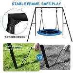Trekassy 440lbs Swing Set for Backyard, 40" Saucer Swing with Frame for Kids Outdoor, Outdoor Play Equipment from Trekassy