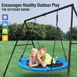 Trekassy 440lbs Swing Set for Backyard, 40" Saucer Swing with Frame for Kids Outdoor, Outdoor Play Equipment from Trekassy