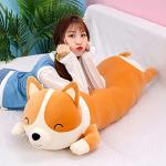 MIAOHAHA Plush Long Corgi Toy Cute Soft Stuffed Animal Corgi Doll Kids Plush Toy Pillow Gift for Kids and Girls(Yellow, 120cm/47.2in) from MIAOHAHA