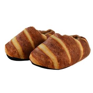 NOVELTY GIANT WWW.NOVELTYGIANT.COM Fake French Baguette Loaf Super Soft Slippers from Novelty Giant