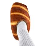 NOVELTY GIANT WWW.NOVELTYGIANT.COM Fake French Baguette Loaf Super Soft Slippers from Novelty Giant