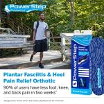 Powerstep Shoe Insole's Pinnacle Arch Support Orthotic Insert for Plantar Fasciitis, Equipment for Home Workouts, Blue, Men's 11-11.5, Women's 13-13.5 by Powerstep Insoles