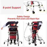 Walker for Seniors, Hemiplegia Rehabilitation Standing Frame Adult Walker Walking Aid for The Disabled, Medical Walker with Adjustable Height, Suitable for People of 59~71 inch by ZHDBMM