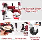 Walker for Seniors, Hemiplegia Rehabilitation Standing Frame Adult Walker Walking Aid for The Disabled, Medical Walker with Adjustable Height, Suitable for People of 59~71 inch by ZHDBMM