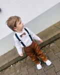 Volunboy Baby Boy Gentleman Outfit Toddler Suspenders Pants Set Infant Suspenders and Bow Tie Suit Boys Coffee Dress Clothes 18-24Months Formal Outfits by 