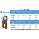 Volunboy Baby Boy Gentleman Outfit Toddler Suspenders Pants Set Infant Suspenders and Bow Tie Suit Boys Coffee Dress Clothes 18-24Months Formal Outfits by 
