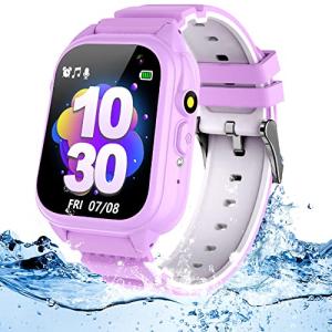 Kids Waterproof Smart Watch Girls Boys with 26 Puzzle Game 1.44" HD Touchscreen Pedometer Video Music Player Alarm Clock Flashlight Parental Control Child Learning Toys for Age 3-12 from MiKin