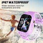 Kids Waterproof Smart Watch Girls Boys with 26 Puzzle Game 1.44" HD Touchscreen Pedometer Video Music Player Alarm Clock Flashlight Parental Control Child Learning Toys for Age 3-12 from MiKin