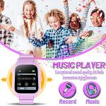 Kids Waterproof Smart Watch Girls Boys with 26 Puzzle Game 1.44" HD Touchscreen Pedometer Video Music Player Alarm Clock Flashlight Parental Control Child Learning Toys for Age 3-12 from MiKin