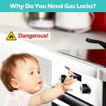 Stove Knob Locks (5 Pack), Stove Stoppaz Child Safety Guards, Durable Design - Baby and Pets Proof (Red) by Stove Stoppaz